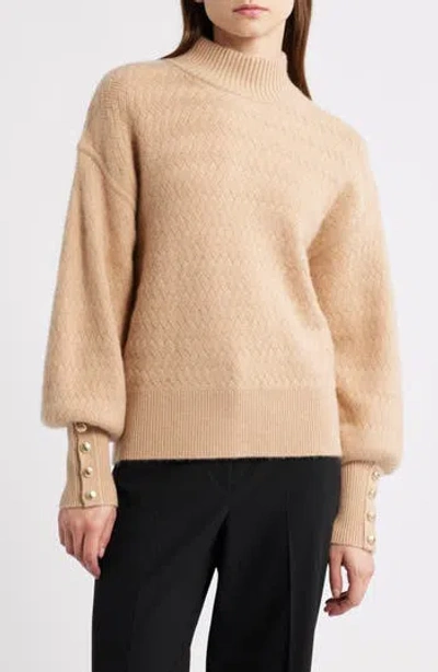 Elie Tahari The Tricia Cashmere Turtleneck Sweater In French Beige