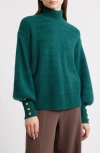 Elie Tahari The Tricia Cashmere Turtleneck Sweater In Green