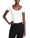 Elie Tahari Sweetheart Rib Sweater In Sky White
