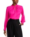 Elie Tahari The Valentine Silk Blend Blouse In Pink