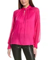 Elie Tahari The Valentine Silk Blend Blouse In Pink