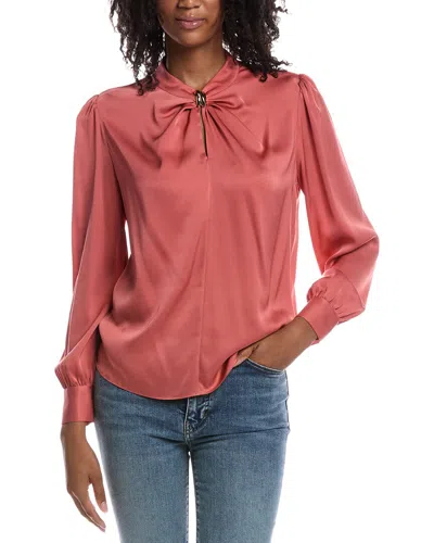 Elie Tahari The Valentine Silk-blend Blouse In Pink