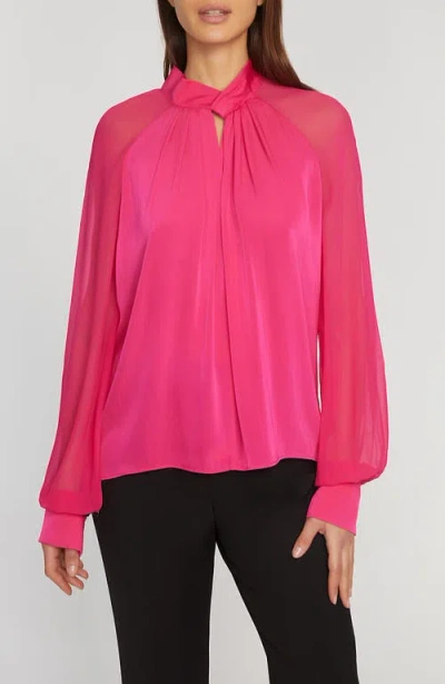 ELIE TAHARI ELIE TAHARI THE VALENTINE STRETCH SILK SHIRT