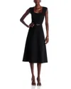 ELIE TAHARI THE VERA BELTED SWEATER DRESS