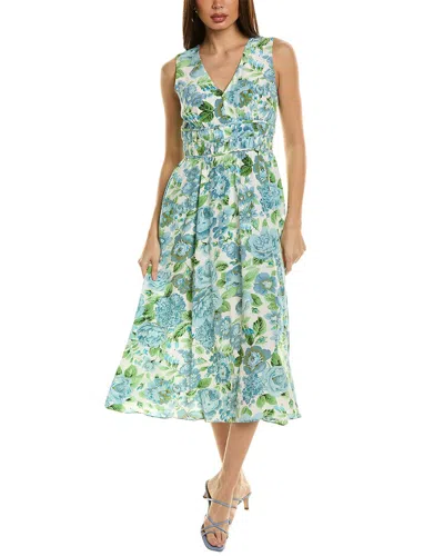 Elie Tahari Women's The Victoria Silk Midi Dress In Green