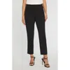 Elie Tahari The Willow Pleated Straight-leg Ankle Pants In Noir