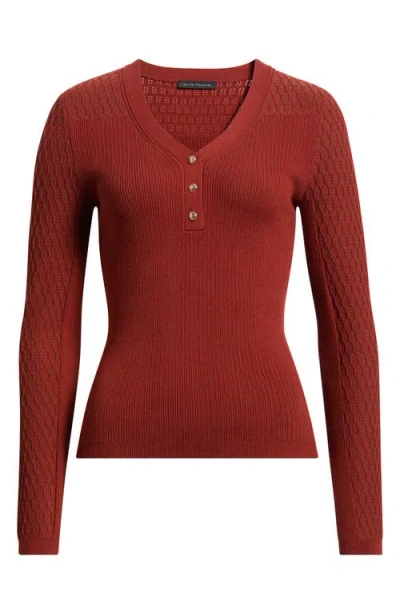Elie Tahari The Yusra V-neck Sweater In Red
