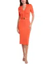Elie Tahari The Zariyah Sweater Dress In Orange