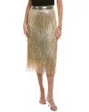 Elie Tahari The Zoey Sequin Tassel Midi Skirt In Gold