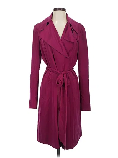 Pre-owned Elie Tahari Trenchcoat In Burgundy