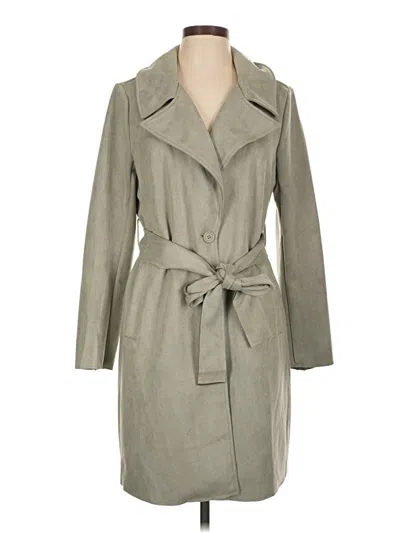 Pre-owned Elie Tahari Trenchcoat In Gray