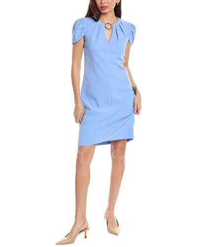 Elie Tahari Tulip Sleeve Shift Dress In Blue