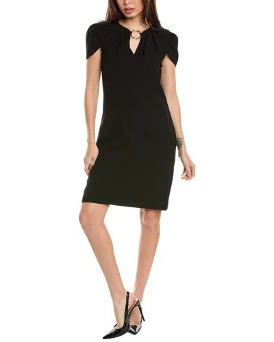 Elie Tahari Tulip Sleeve Shift Dress In Black