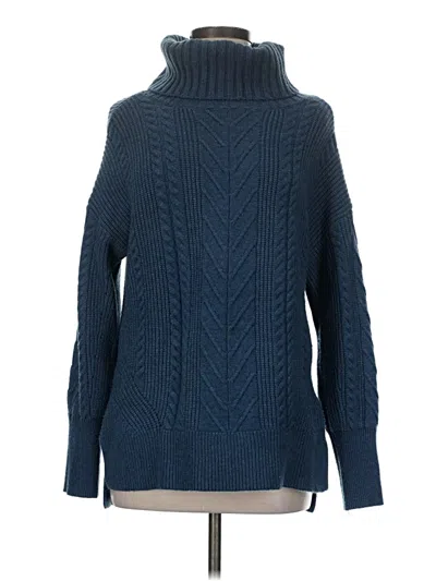Pre-owned Elie Tahari Turtleneck Sweater In Blue