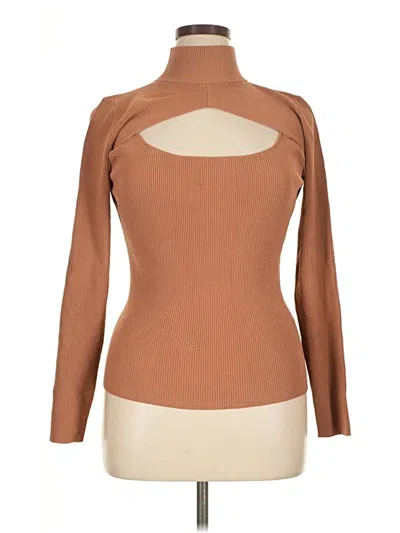Pre-owned Elie Tahari Turtleneck Sweater In Brown