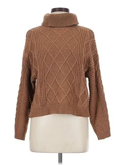 Pre-owned Elie Tahari Turtleneck Sweater In Tan