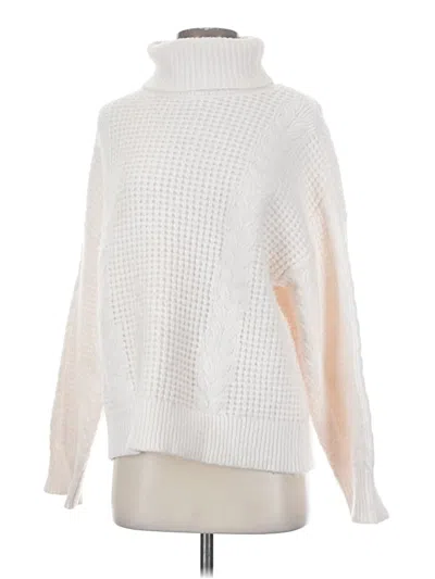 Pre-owned Elie Tahari Turtleneck Sweater In White