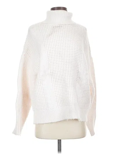 Pre-owned Elie Tahari Turtleneck Sweater In White