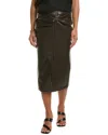 Elie Tahari Twisted Front Skirt In Brown