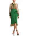 Elie Tahari The Vero Paisley-print Faux Wrap Midi Dress In Jewel Pais