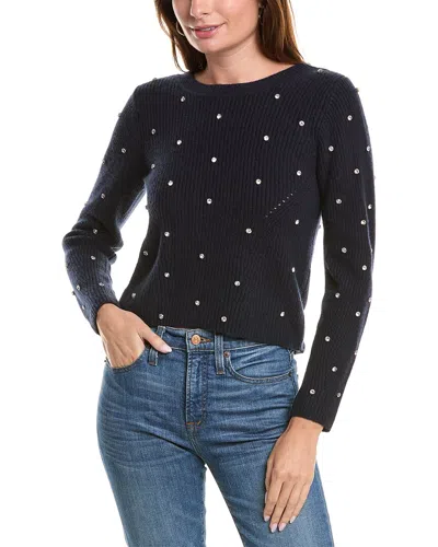 Elie Tahari V-wrap Cashmere Sweater In Blue