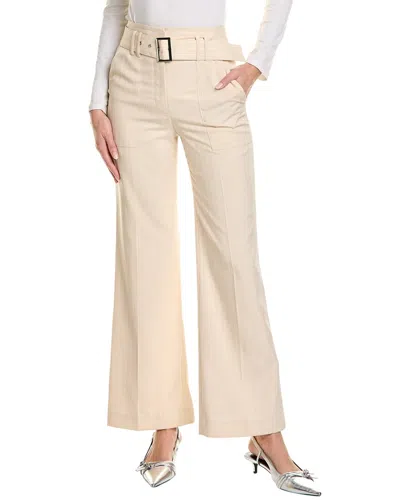 Elie Tahari Wide Leg Pant In Beige