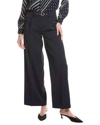 Elie Tahari Wide Leg Pleated Trouser In Black