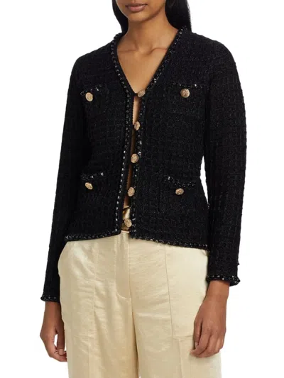 Elie Tahari Women's Heritage Giorgia Knit Jacket In Black
