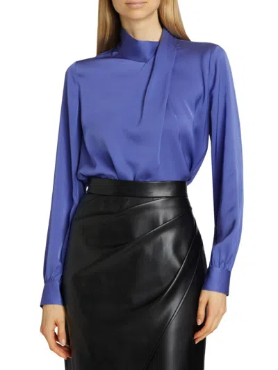 Elie Tahari Women's Jaden Silk-blend Blouse In Blue
