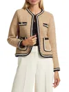 Elie Tahari The Koka Wool-blend Cardigan In Brown