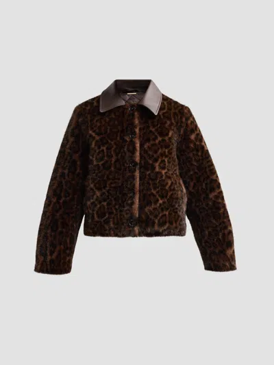 Elie Tahari Women's Outerwear Naama Faux-fur Jacket In Brown