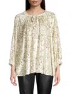 Elie Tahari Women's Raglan Keyhole Blouse In White Gold