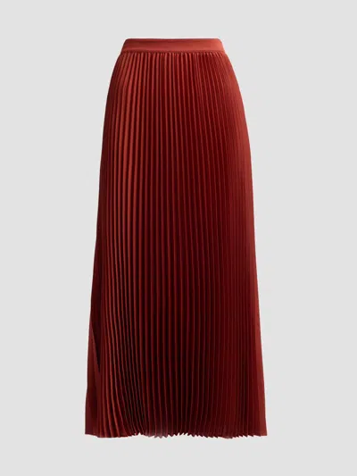 Elie Tahari Rowyn Pleated Skirt In Red