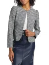 Elie Tahari Women's The Charise Tweed Peplum Jacket In Blue Multi