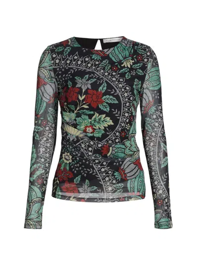 Elie Tahari The Delilah Mesh Top In Multi
