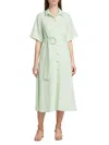 Elie Tahari The Eden Midi Dress In Green White