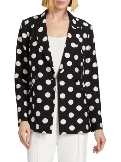 ELIE TAHARI WOMEN'S THE JACE POLKA DOT DOUBLE-BREASTED BLAZER
