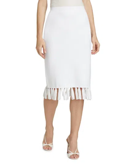 Elie Tahari Women's The Kendall Sweater Skirt In White