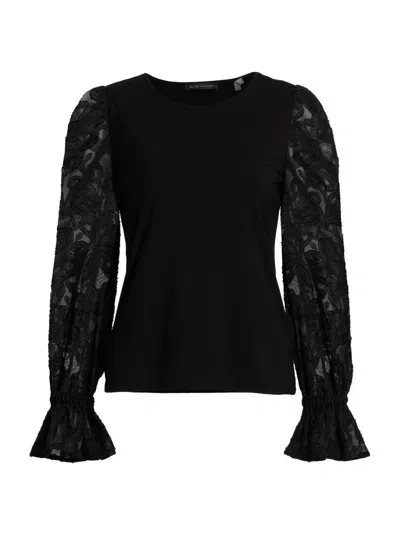 Elie Tahari Women's The Mavea Pleated Blouse In Black