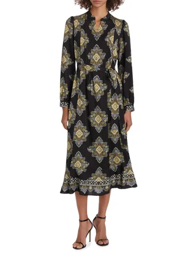 Elie Tahari Women's The Mila Waist Tie Dress In Multi