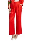 Elie Tahari Women's The Simone Linen-blend Wide-leg Pants In Red