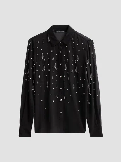 Elie Tahari Women's The Sloane Embellished Blouse In Black