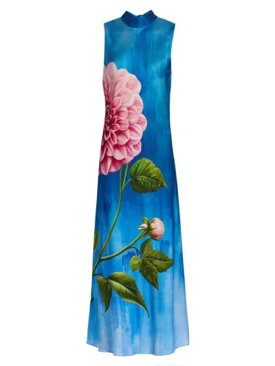 Elie Tahari Women's The Sonja Garden Escape Maxi Dress In Blue