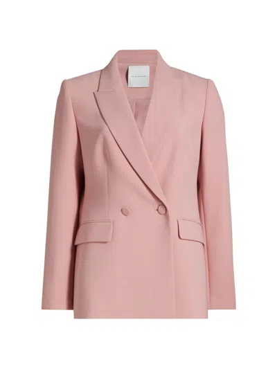 Elie Tahari The Tanner Double Breasted Blazer In Pink