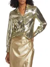 Elie Tahari Sequin Blouse In Gold