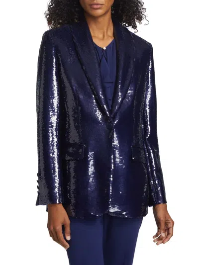 Elie Tahari Women's The Taylen Sequined Blazer In Moonstone