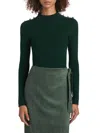 Elie Tahari Women's The Yana Rib-knit Mock-turtleneck Sweater In Green