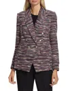 ELIE TAHARI WOMEN'S TWEED DOUBLE BREASTED BLAZER