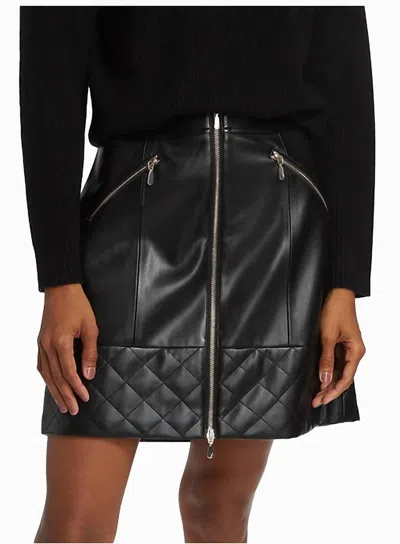 Elie Tahari Women's Wanda Vegan Leather Mini Skirt In Black