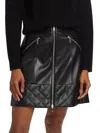 Elie Tahari Women's Wanda Vegan Leather Miniskirt In Noir